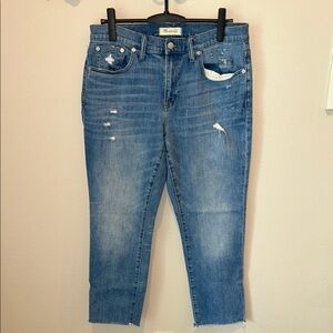 MADEWELL "THE SLIM BOYFRIEND" DISTRESSED JEANS SIZE 29